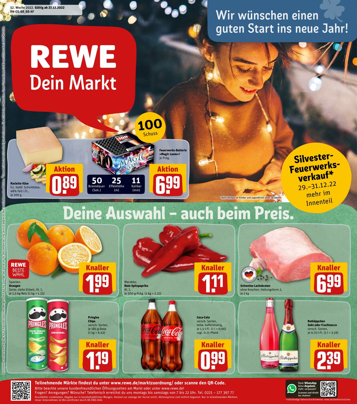 Rewe Werbeprospekt Gültig von 27 12 bis 31 12 Seitenzahl 1