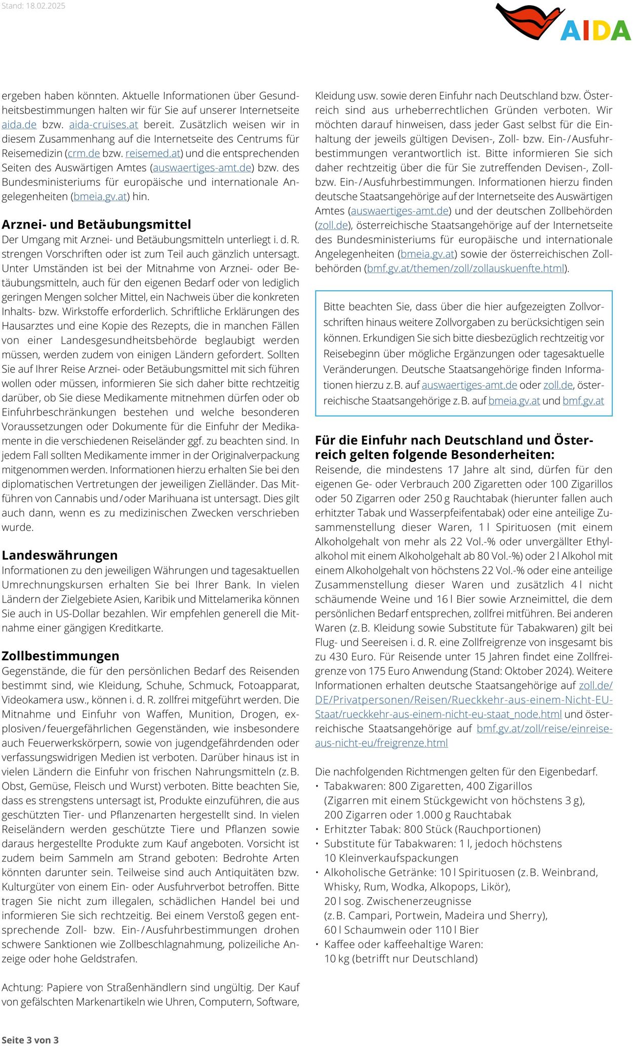 Prospekt Aida 14.04.2025 - 28.04.2025