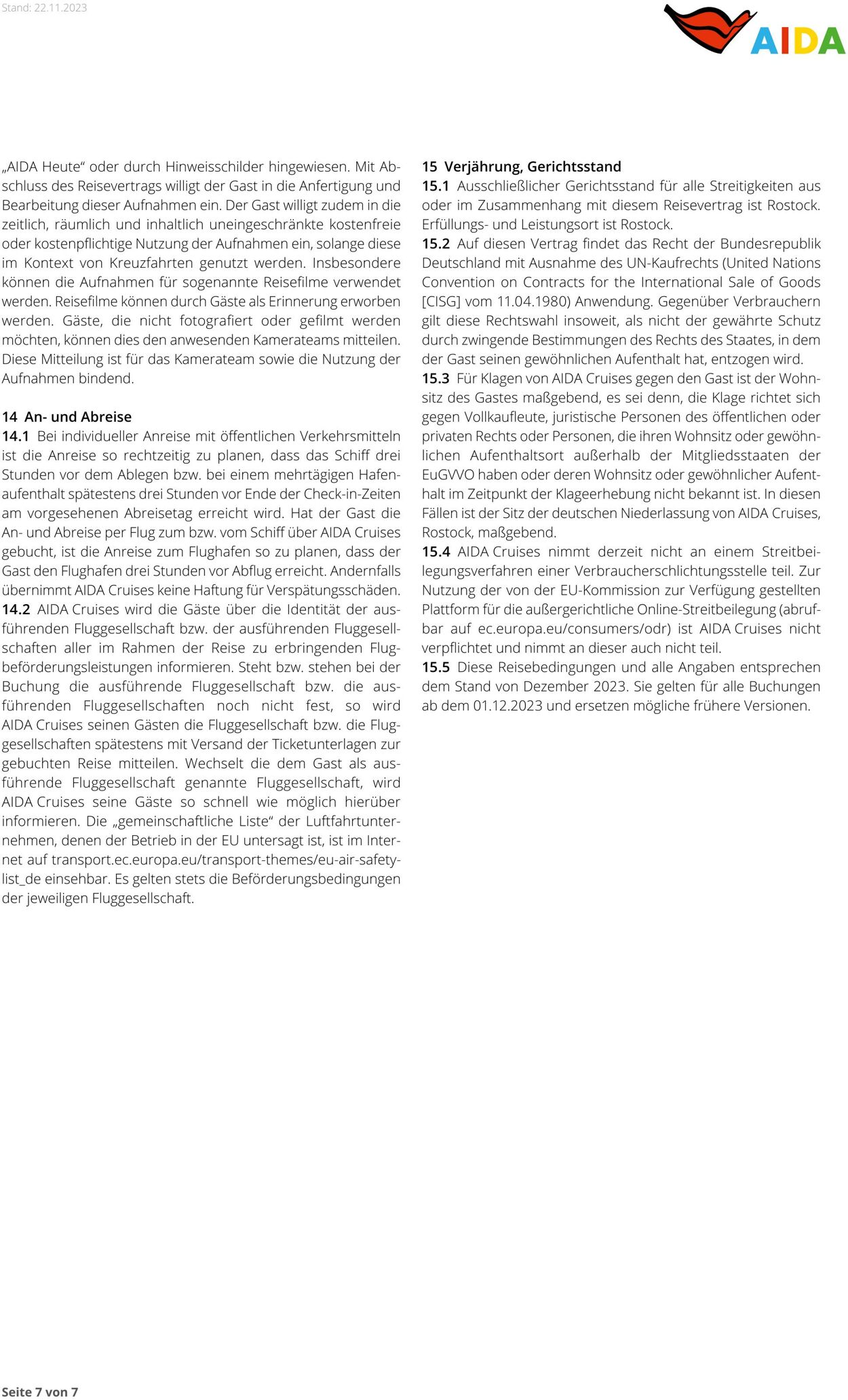 Prospekt Aida 14.04.2025 - 28.04.2025