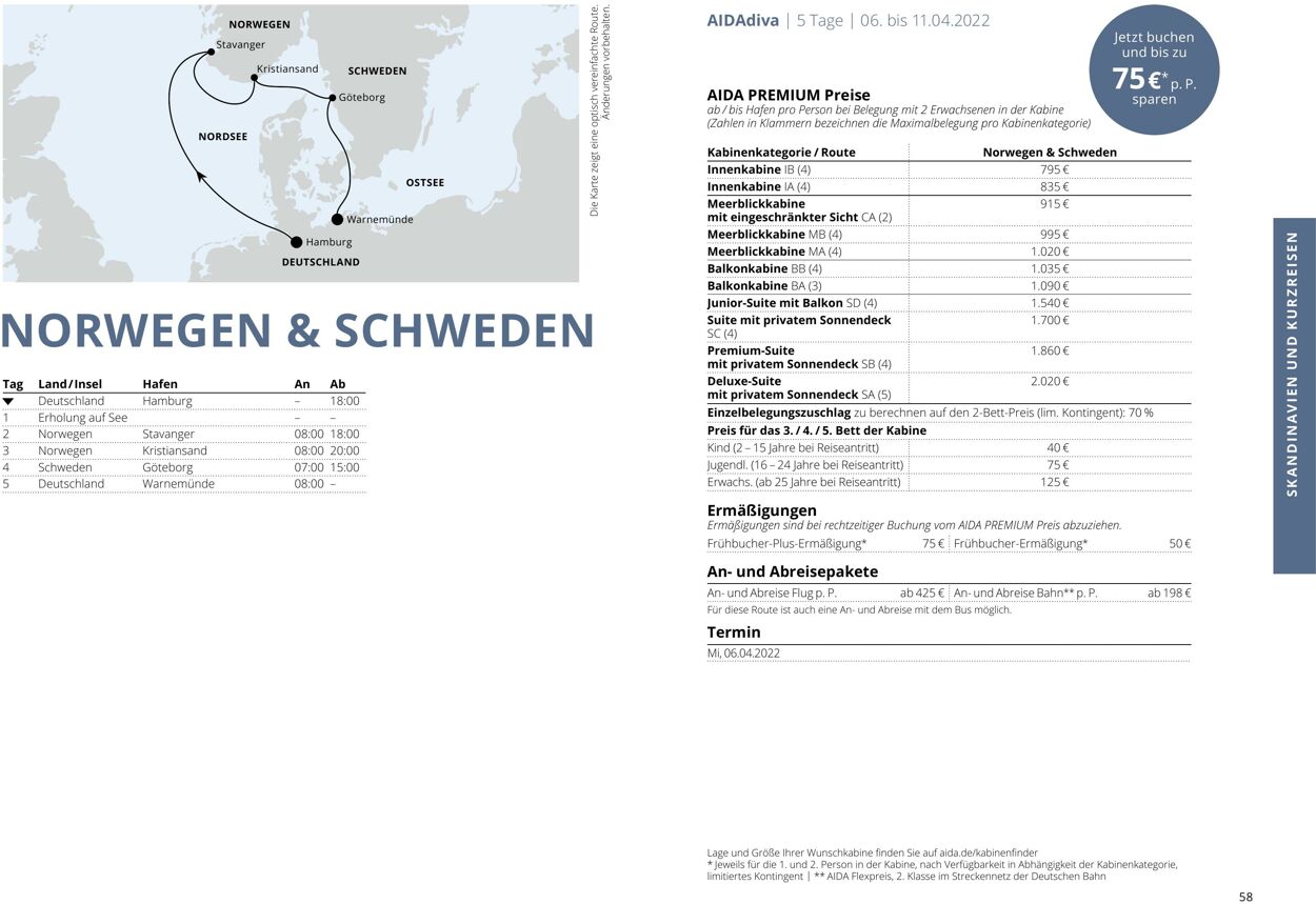 Prospekt Aida 01.03.2022 - 30.11.2022