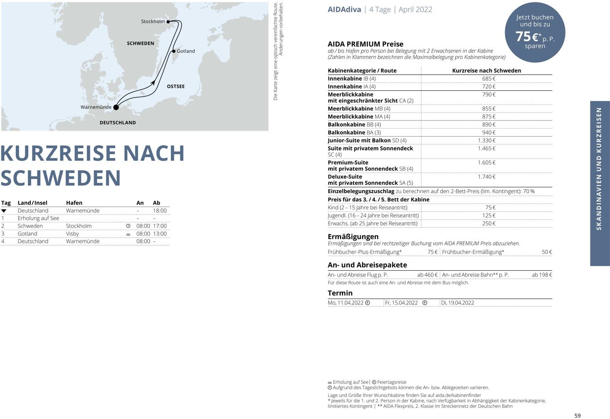 Prospekt Aida 01.03.2022 - 30.11.2022