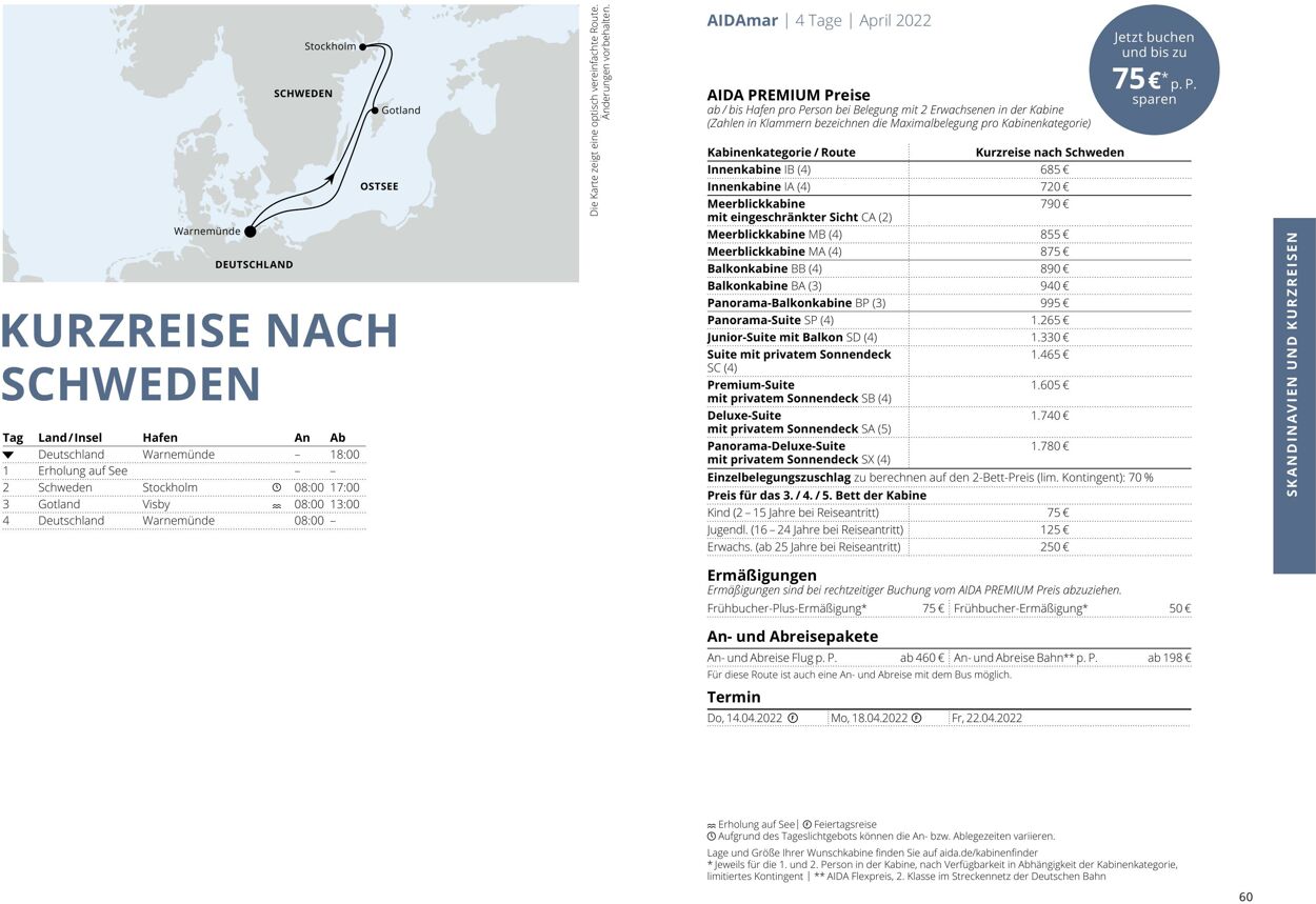 Prospekt Aida 01.03.2022 - 30.11.2022