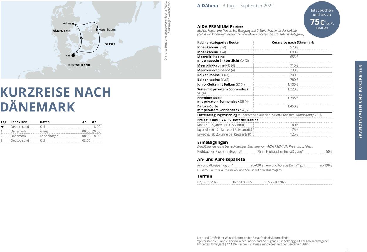 Prospekt Aida 01.03.2022 - 30.11.2022