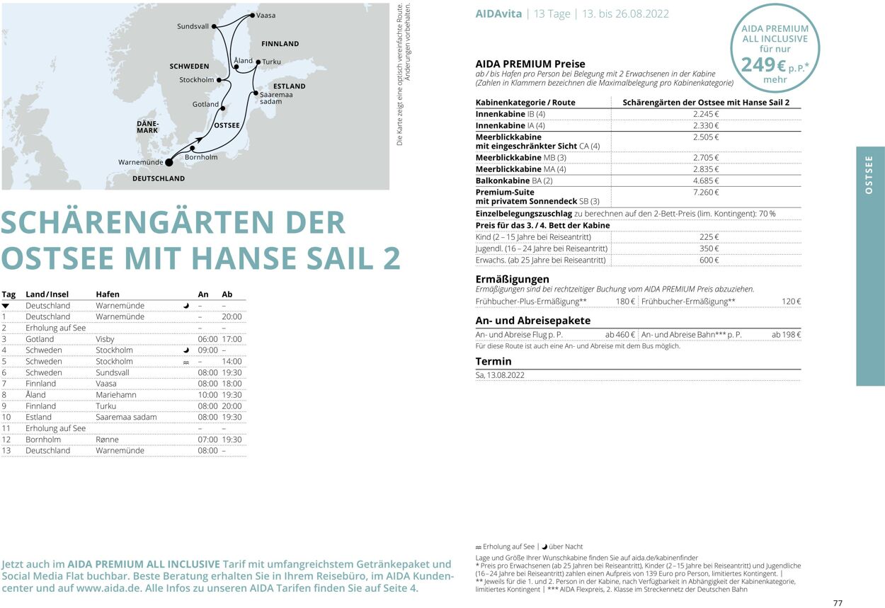 Prospekt Aida 01.03.2022 - 30.11.2022