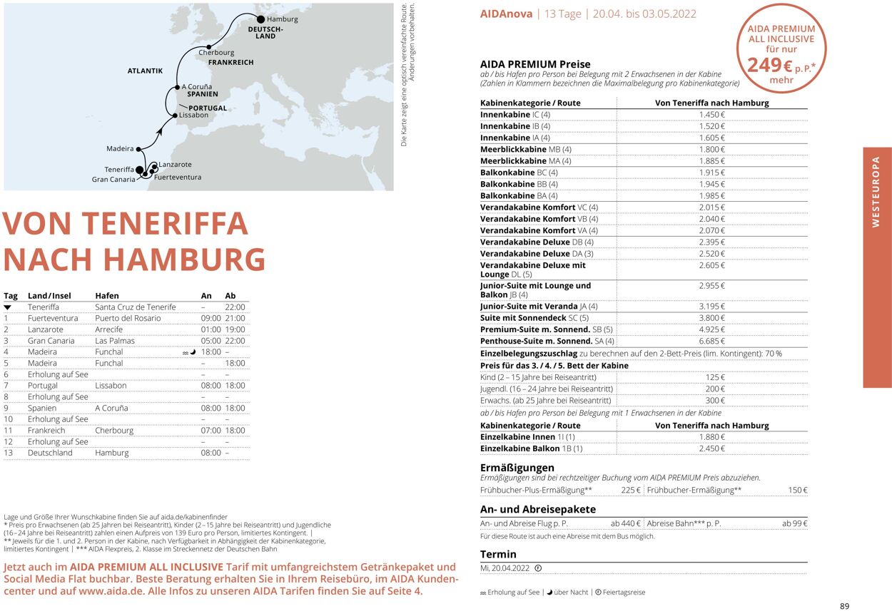 Prospekt Aida 01.03.2022 - 30.11.2022