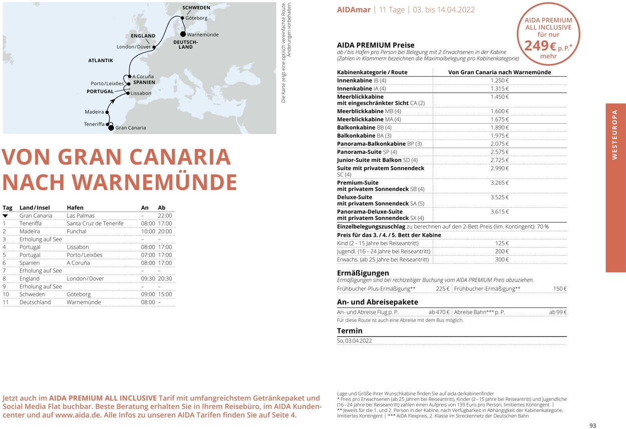 Prospekt Aida 01.03.2022 - 30.11.2022