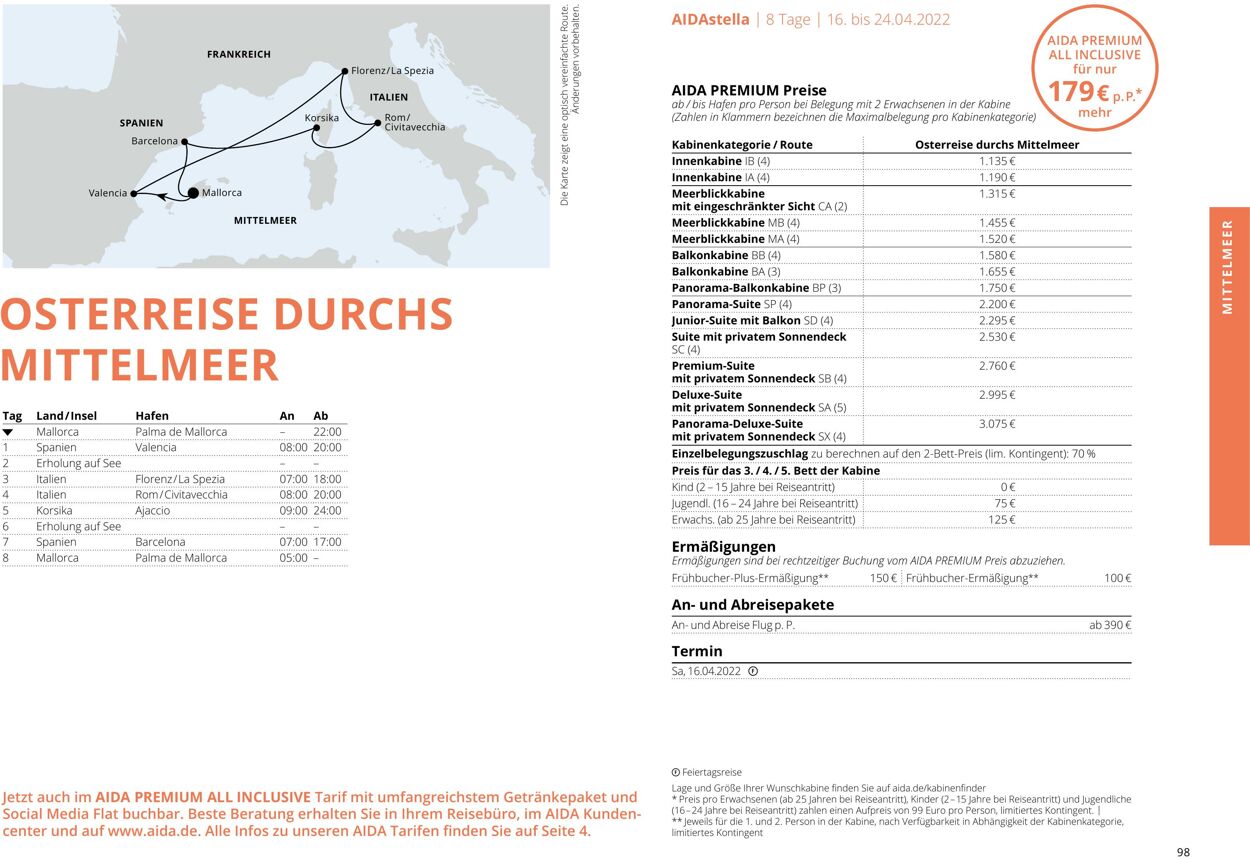 Prospekt Aida 01.03.2022 - 30.11.2022