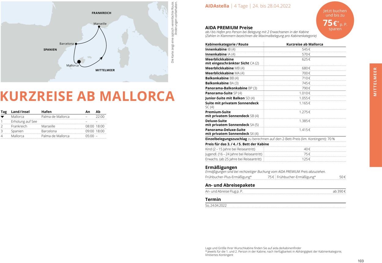 Prospekt Aida 01.03.2022 - 30.11.2022