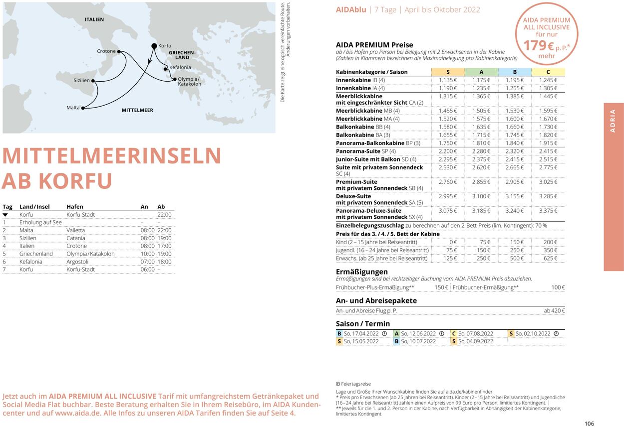 Prospekt Aida 01.03.2022 - 30.11.2022