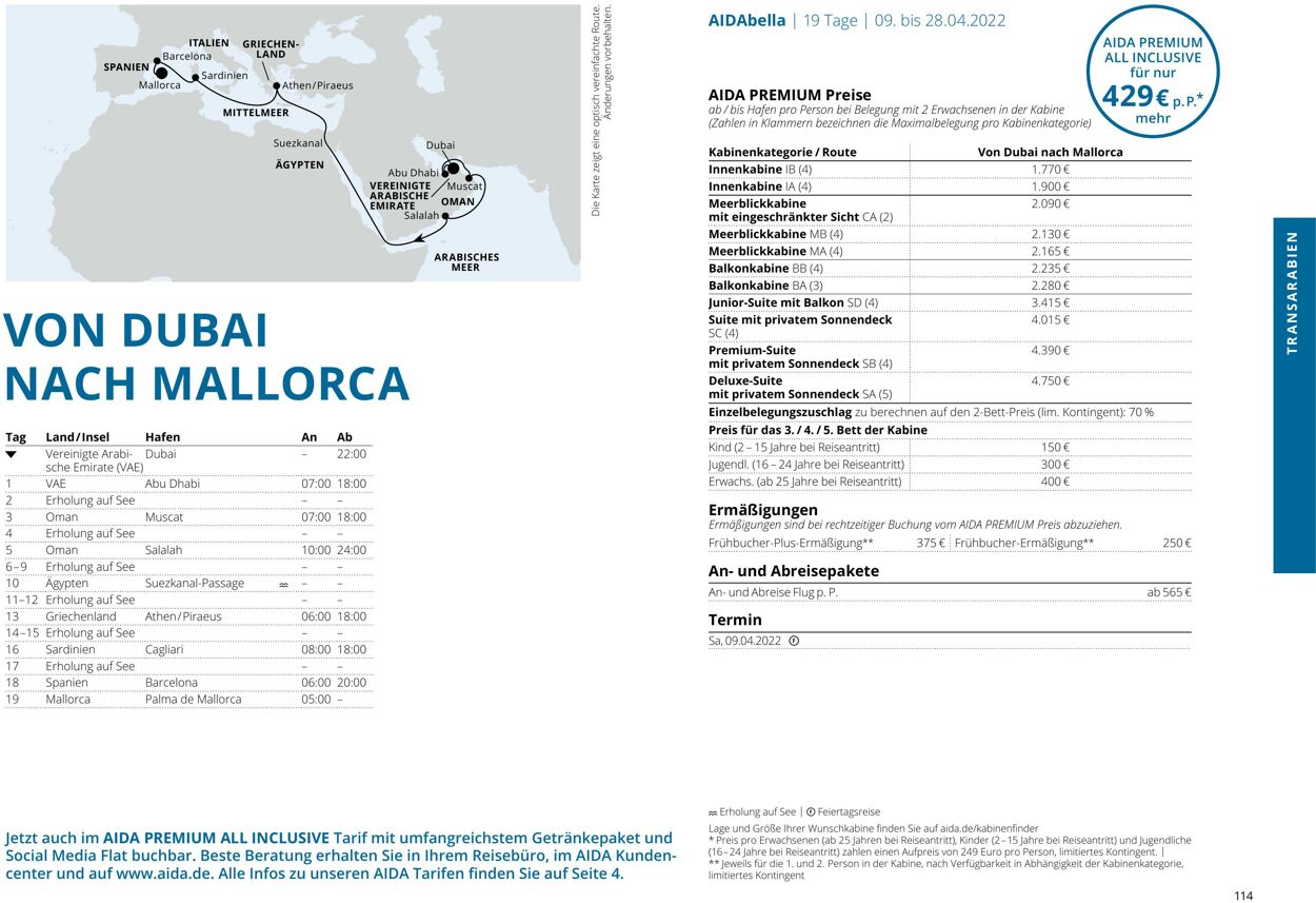 Prospekt Aida 01.03.2022 - 30.11.2022