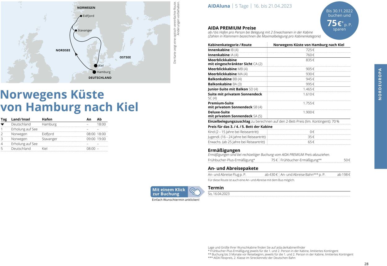 Prospekt Aida 01.03.2023 - 30.11.2023