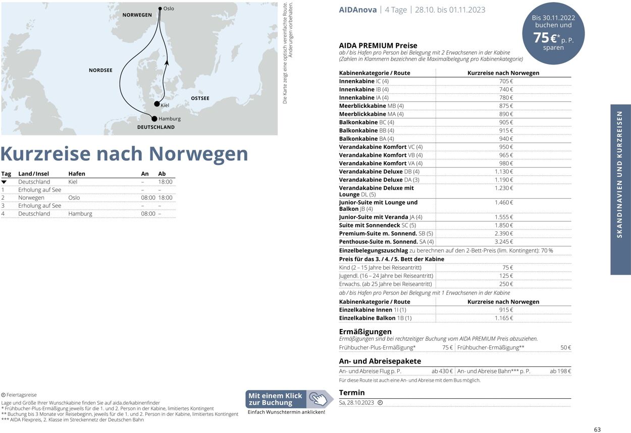 Prospekt Aida 01.03.2023 - 30.11.2023