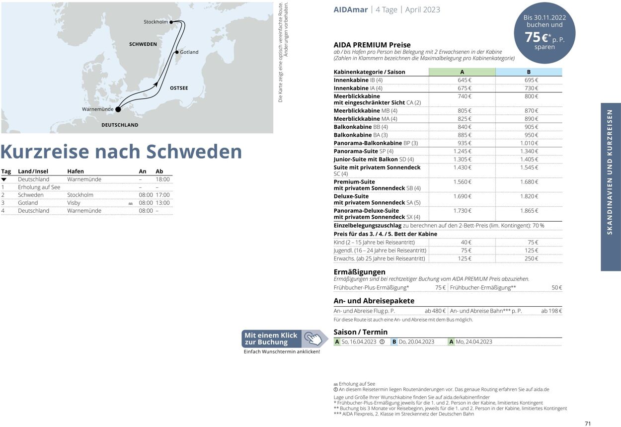 Prospekt Aida 01.03.2023 - 30.11.2023