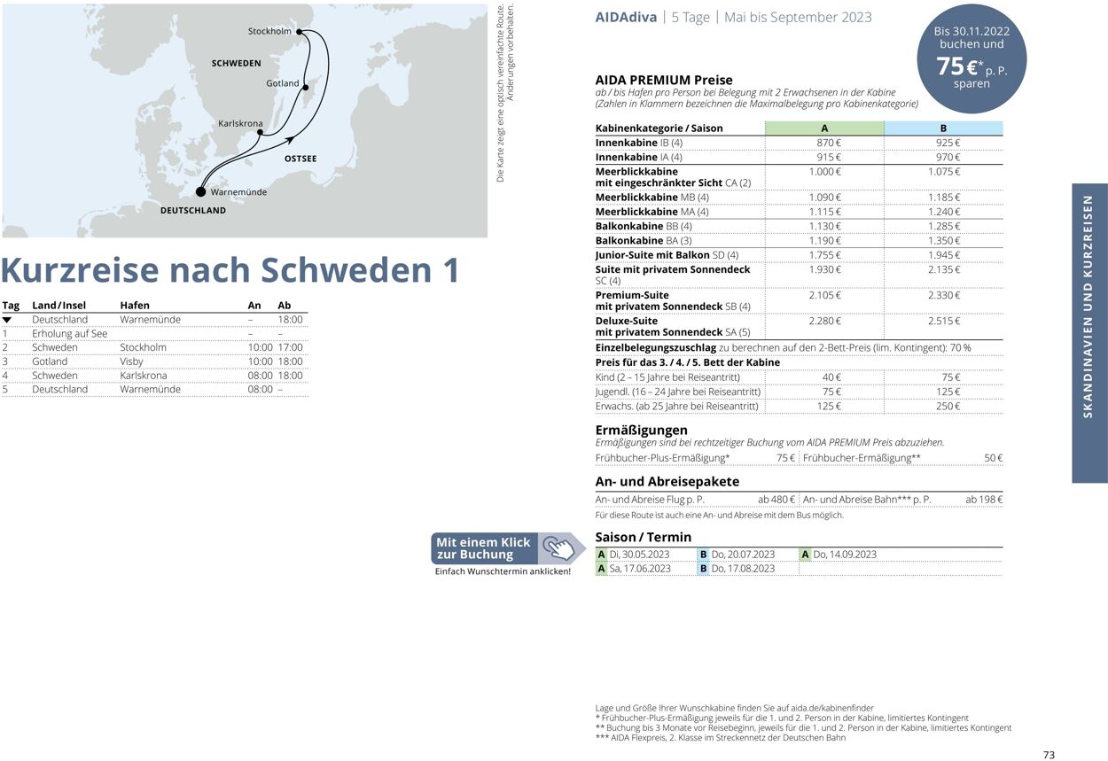 Prospekt Aida 01.03.2023 - 30.11.2023