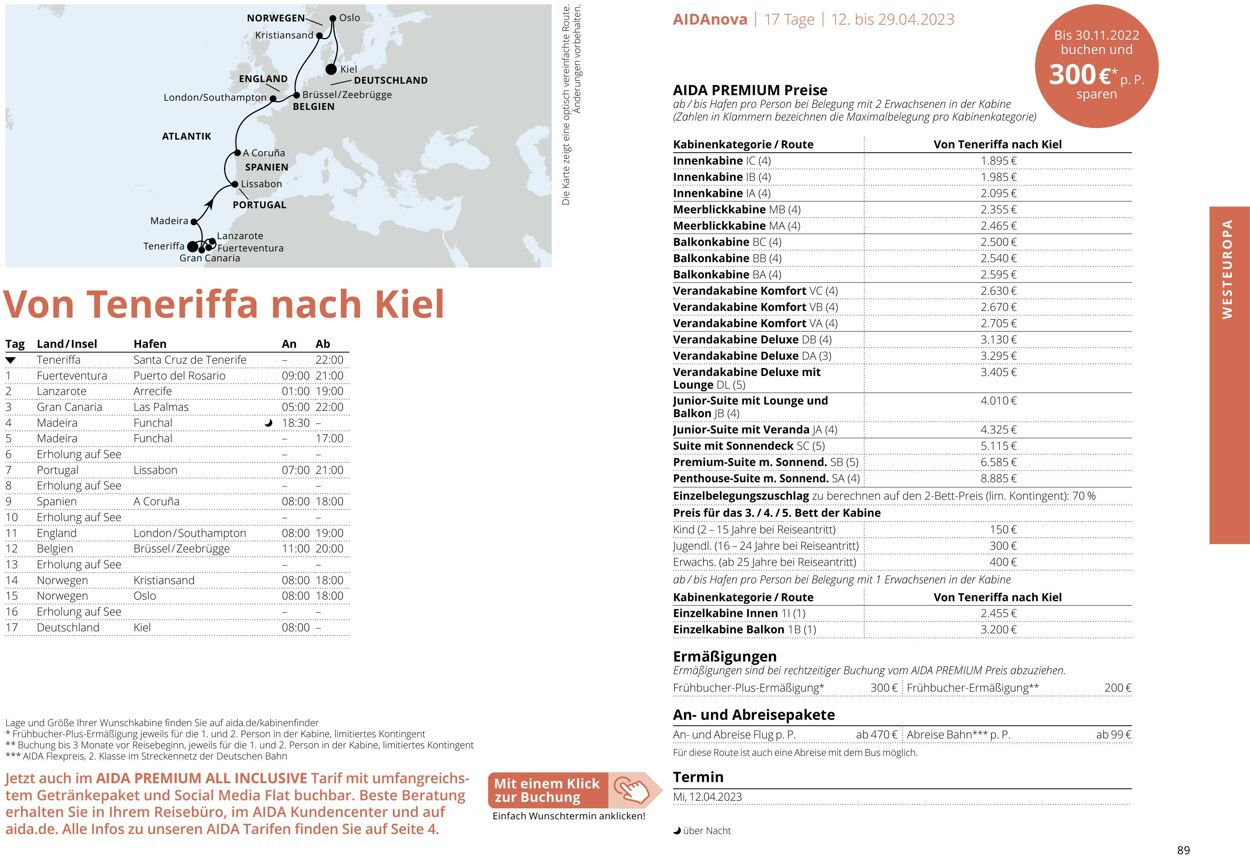 Prospekt Aida 01.03.2023 - 30.11.2023