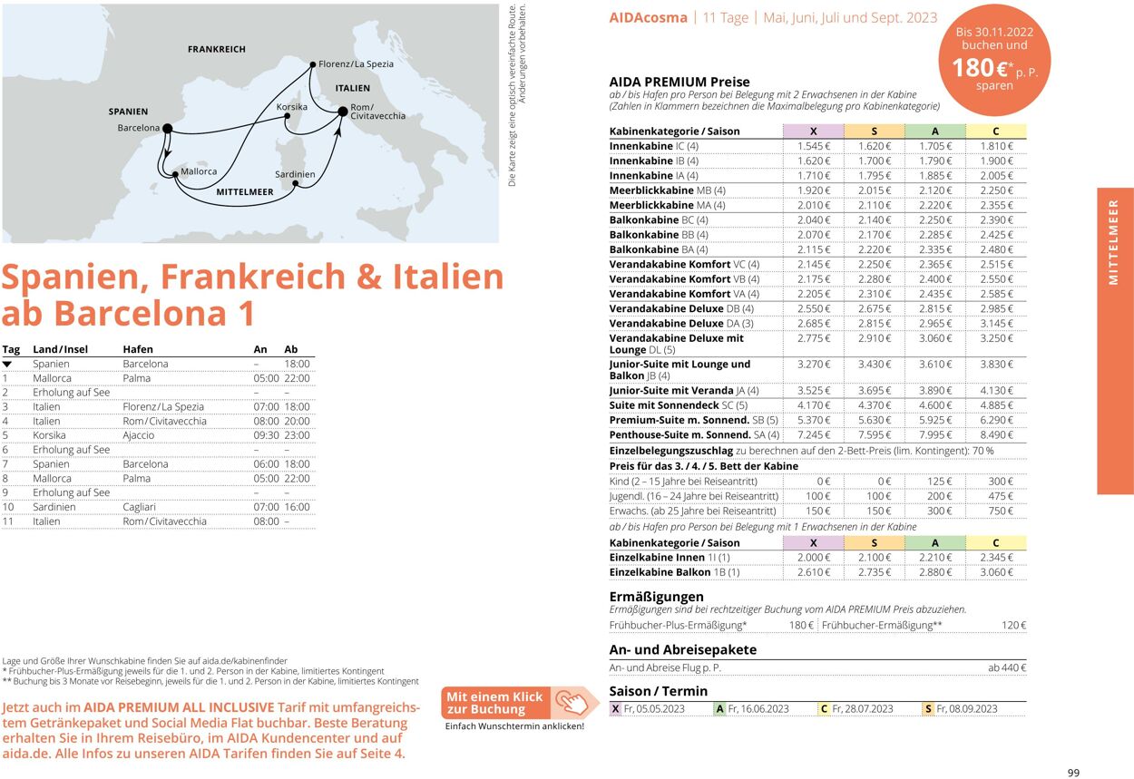 Prospekt Aida 01.03.2023 - 30.11.2023