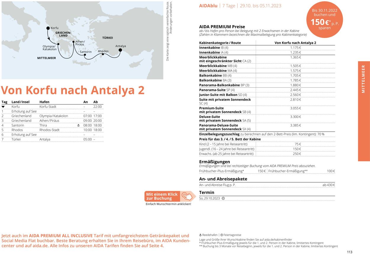 Prospekt Aida 01.03.2023 - 30.11.2023