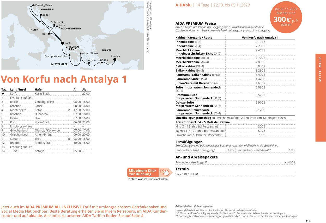 Prospekt Aida 01.03.2023 - 30.11.2023