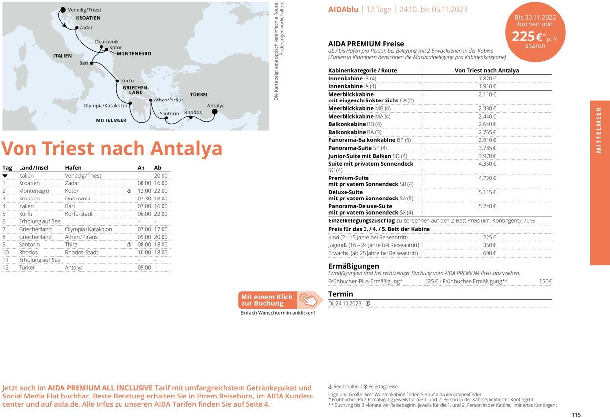 Prospekt Aida 01.03.2023 - 30.11.2023