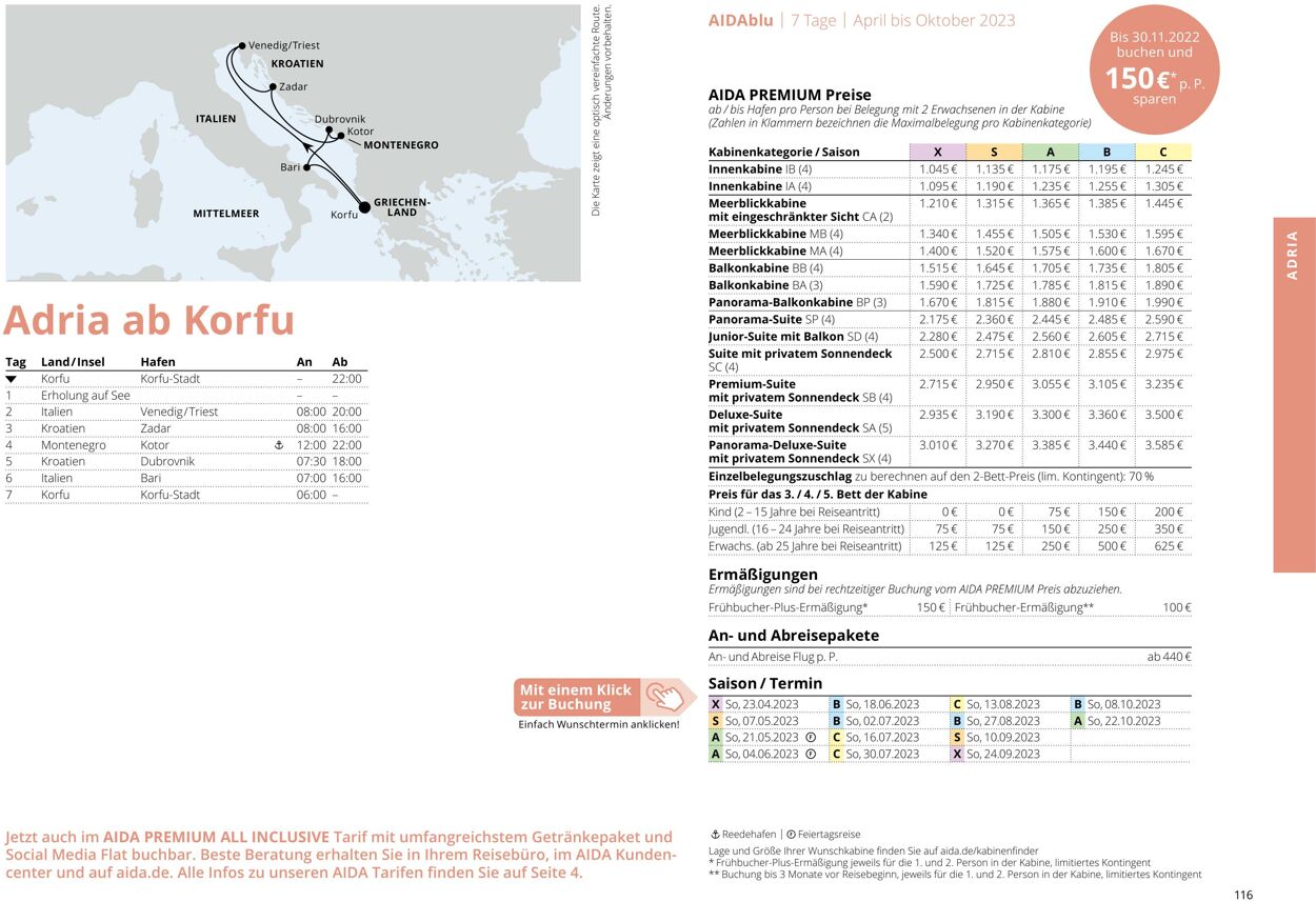 Prospekt Aida 01.03.2023 - 30.11.2023