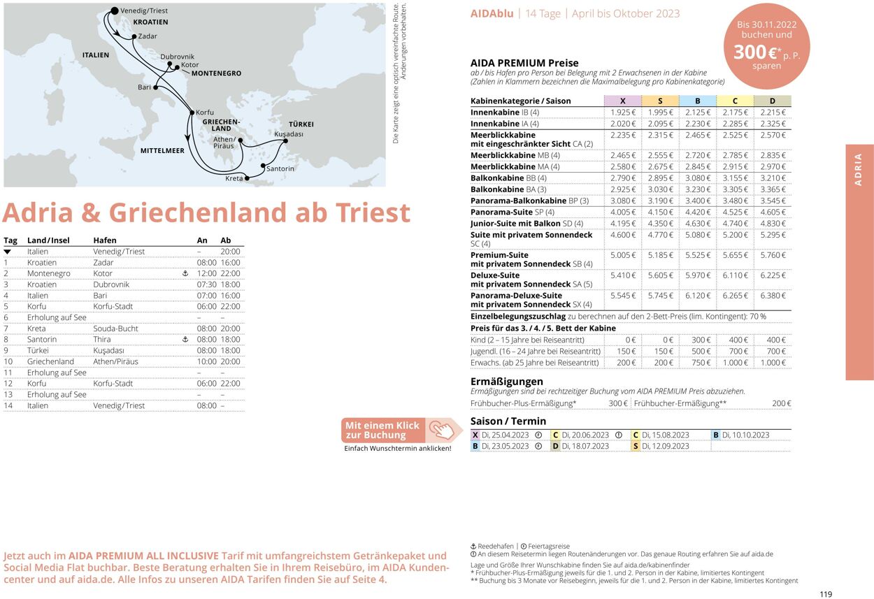 Prospekt Aida 01.03.2023 - 30.11.2023