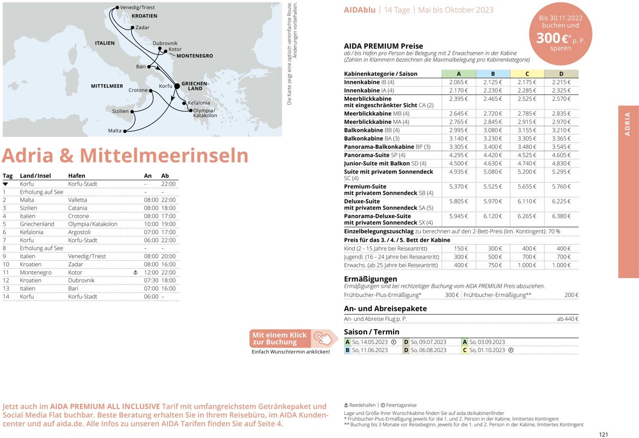 Prospekt Aida 01.03.2023 - 30.11.2023