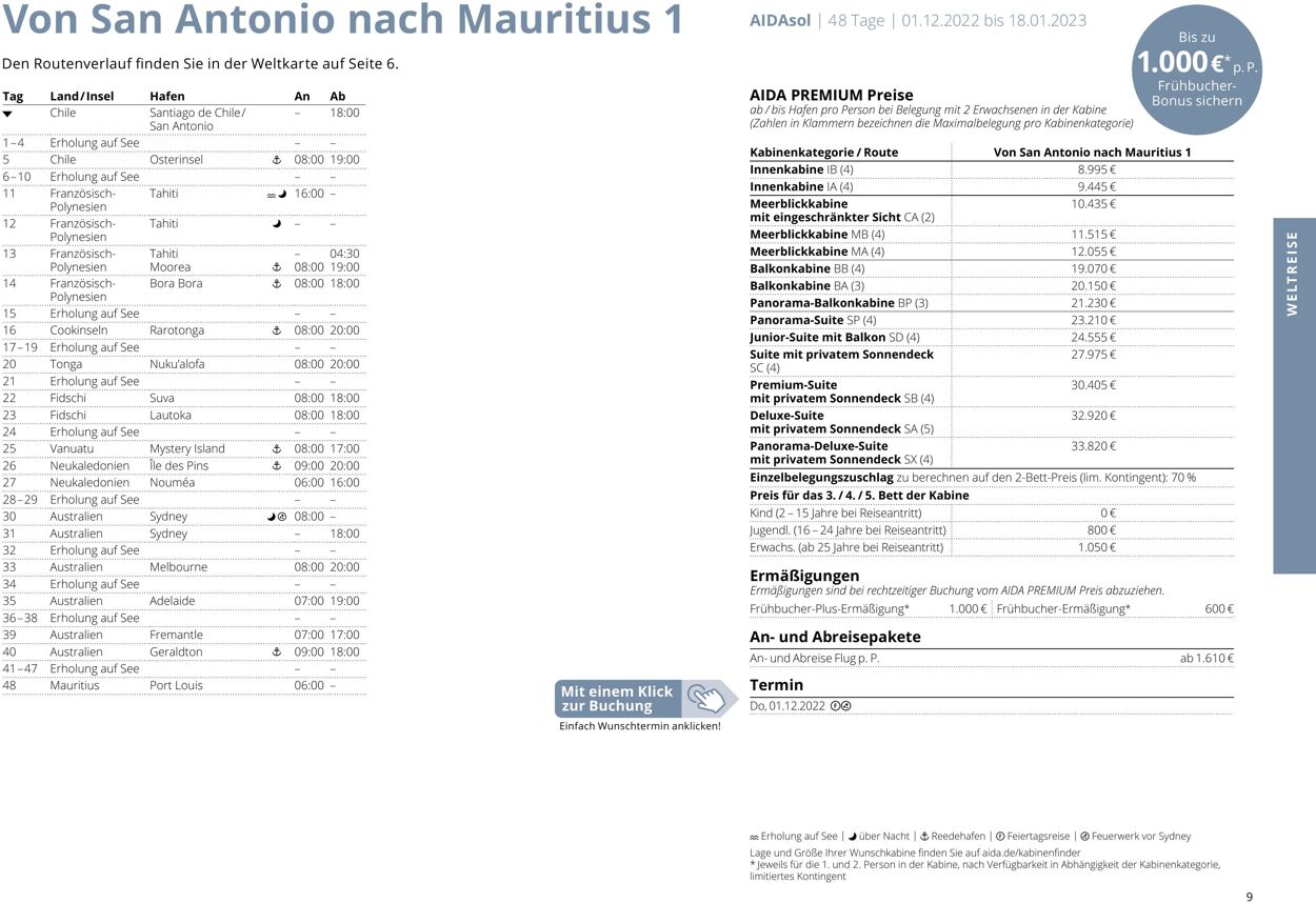 Prospekt Aida 01.10.2022 - 30.04.2023