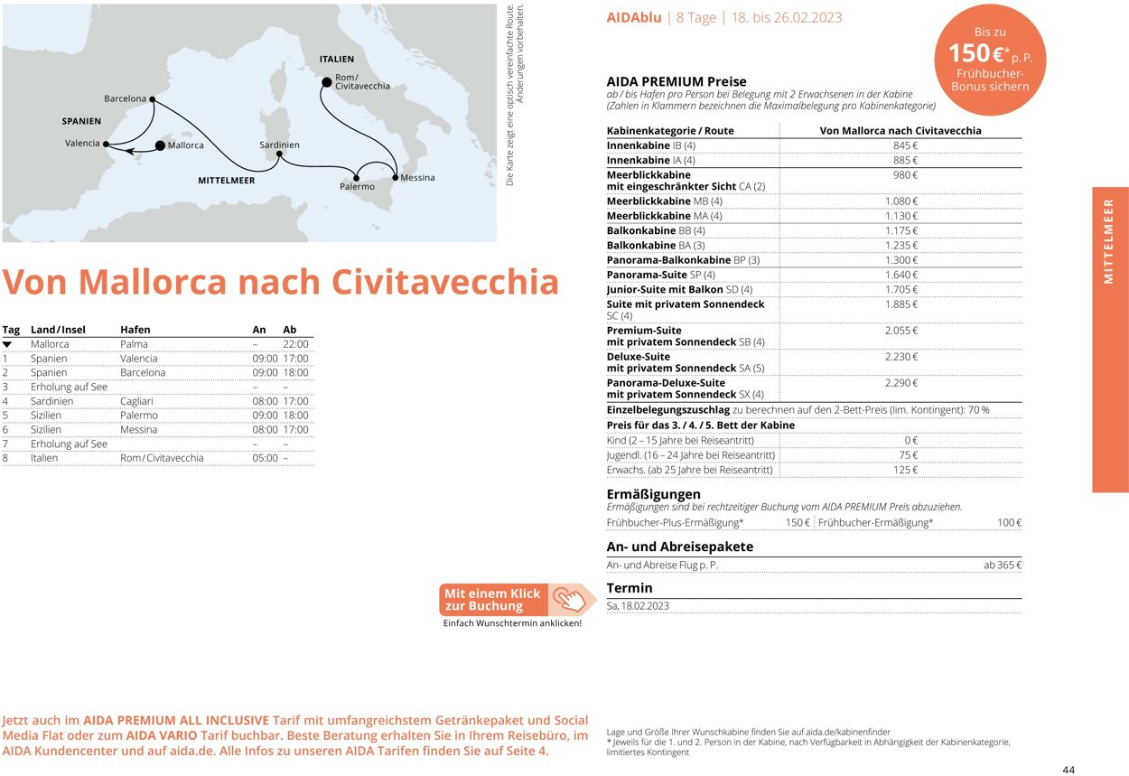 Prospekt Aida 01.10.2022 - 30.04.2023