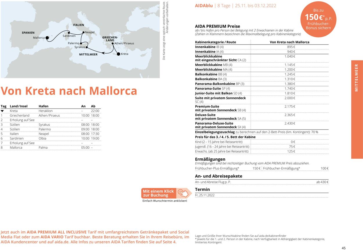 Prospekt Aida 01.10.2022 - 30.04.2023