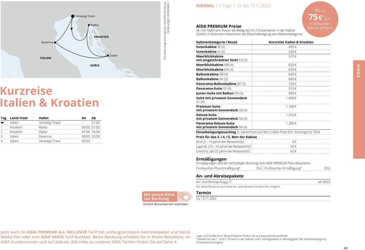 Prospekt Aida 01.10.2022 - 30.04.2023