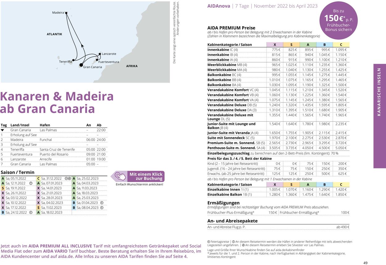 Prospekt Aida 01.10.2022 - 30.04.2023