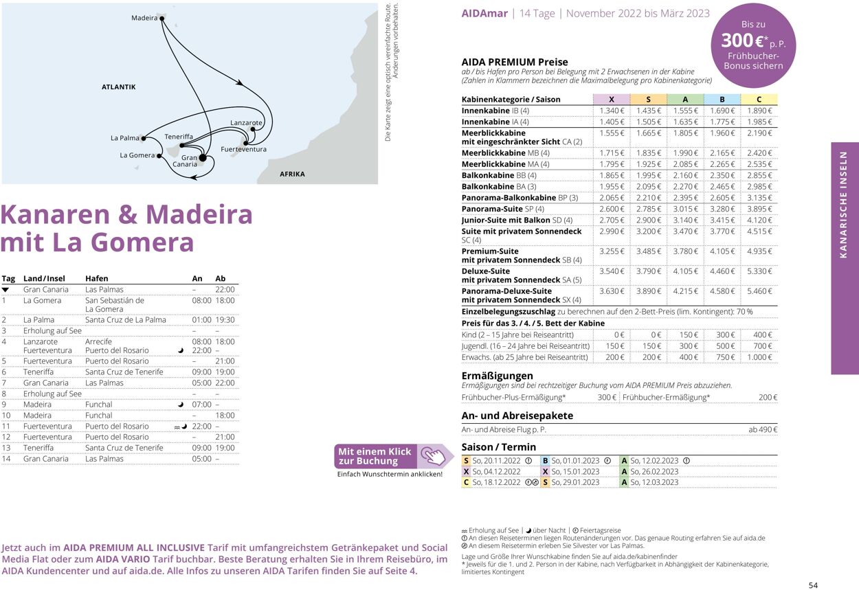 Prospekt Aida 01.10.2022 - 30.04.2023