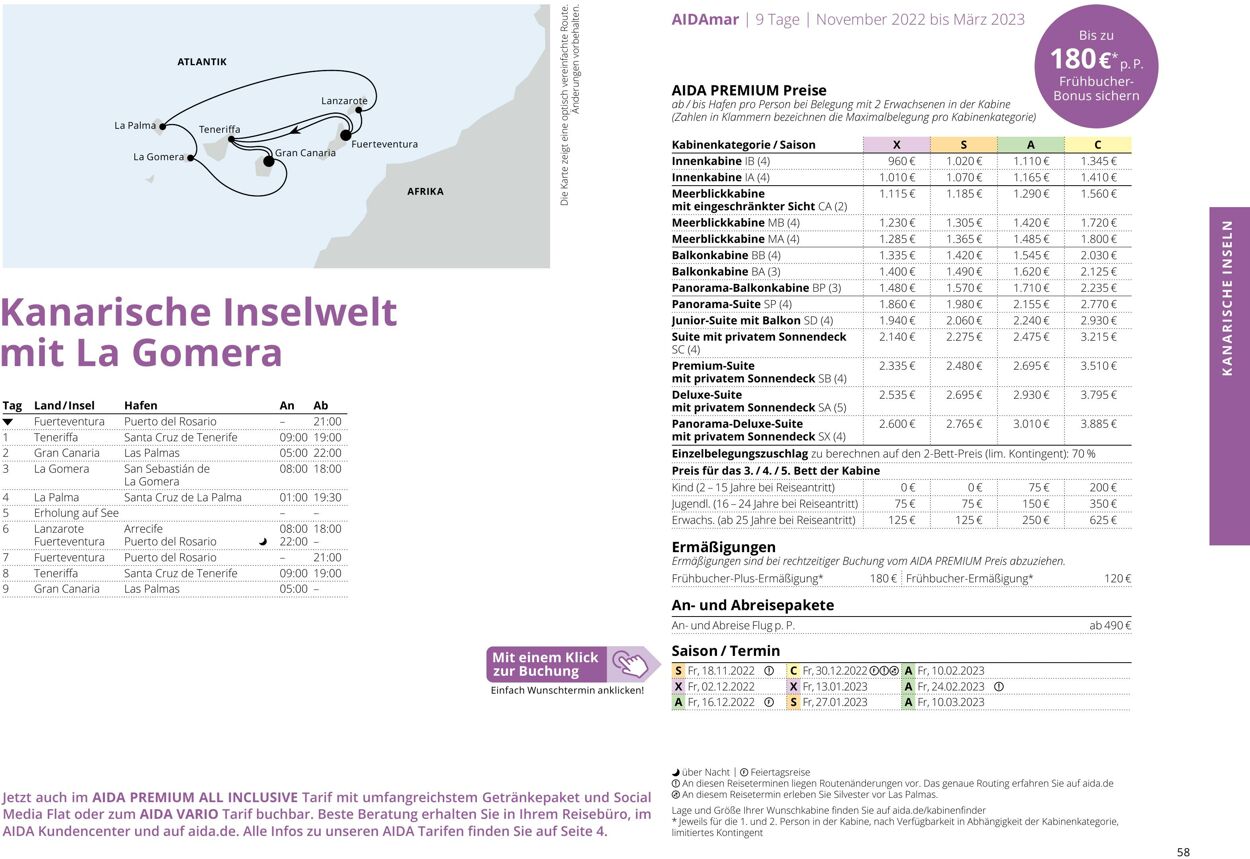 Prospekt Aida 01.10.2022 - 30.04.2023