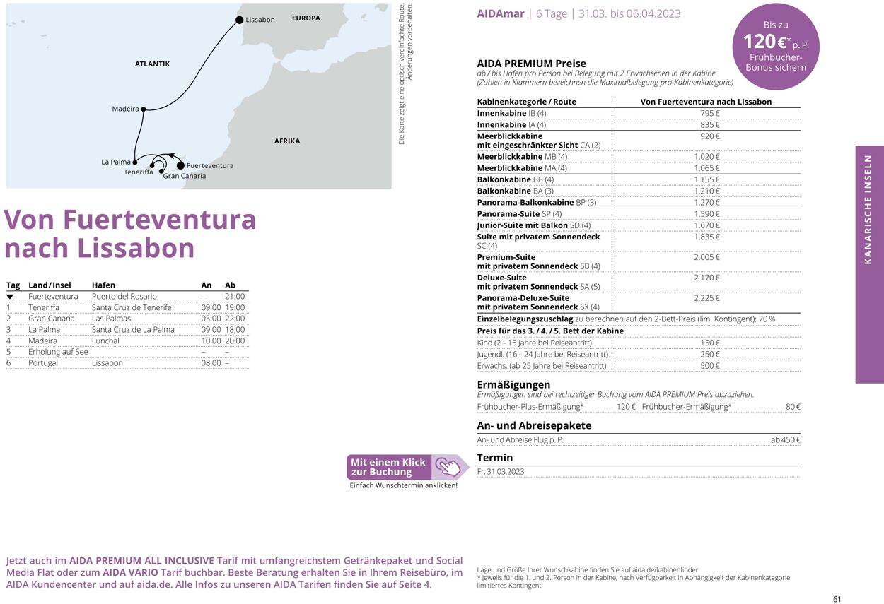 Prospekt Aida 01.10.2022 - 30.04.2023