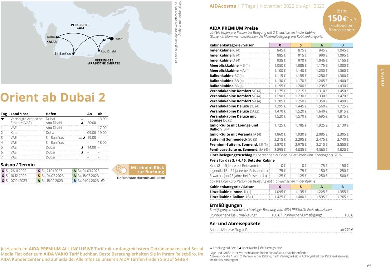 Prospekt Aida 01.10.2022 - 30.04.2023