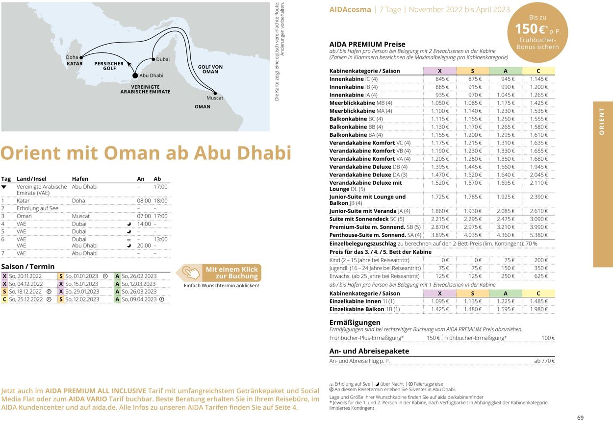 Prospekt Aida 01.10.2022 - 30.04.2023