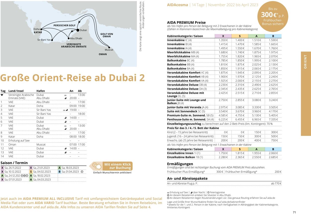 Prospekt Aida 01.10.2022 - 30.04.2023