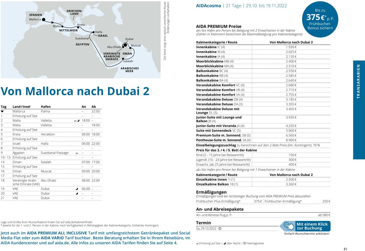 Prospekt Aida 01.10.2022 - 30.04.2023