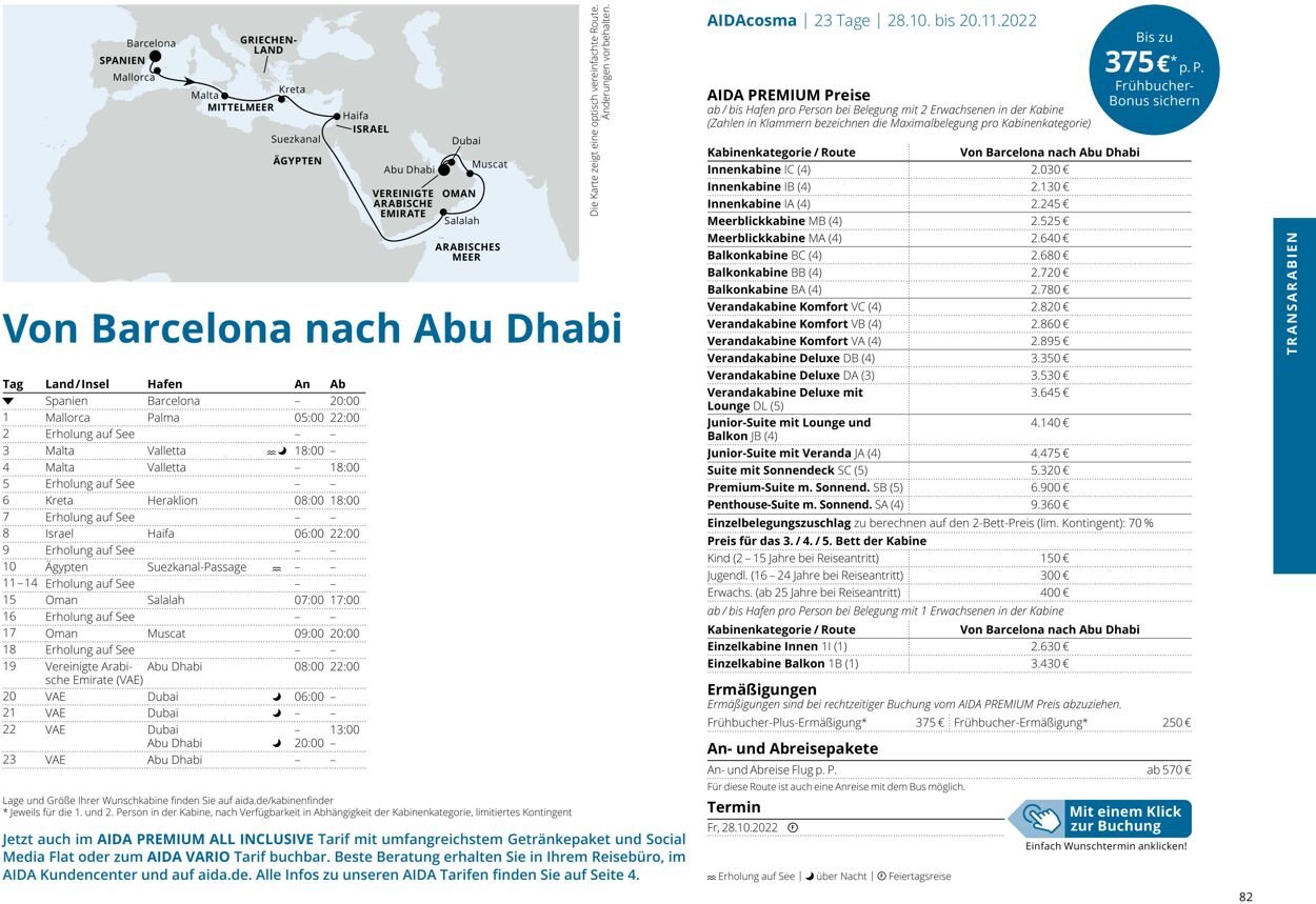 Prospekt Aida 01.10.2022 - 30.04.2023