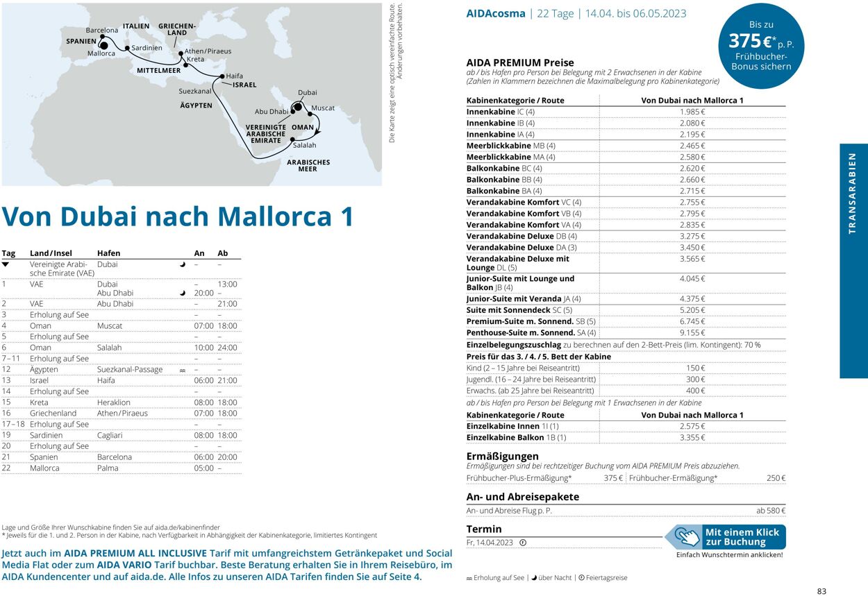 Prospekt Aida 01.10.2022 - 30.04.2023