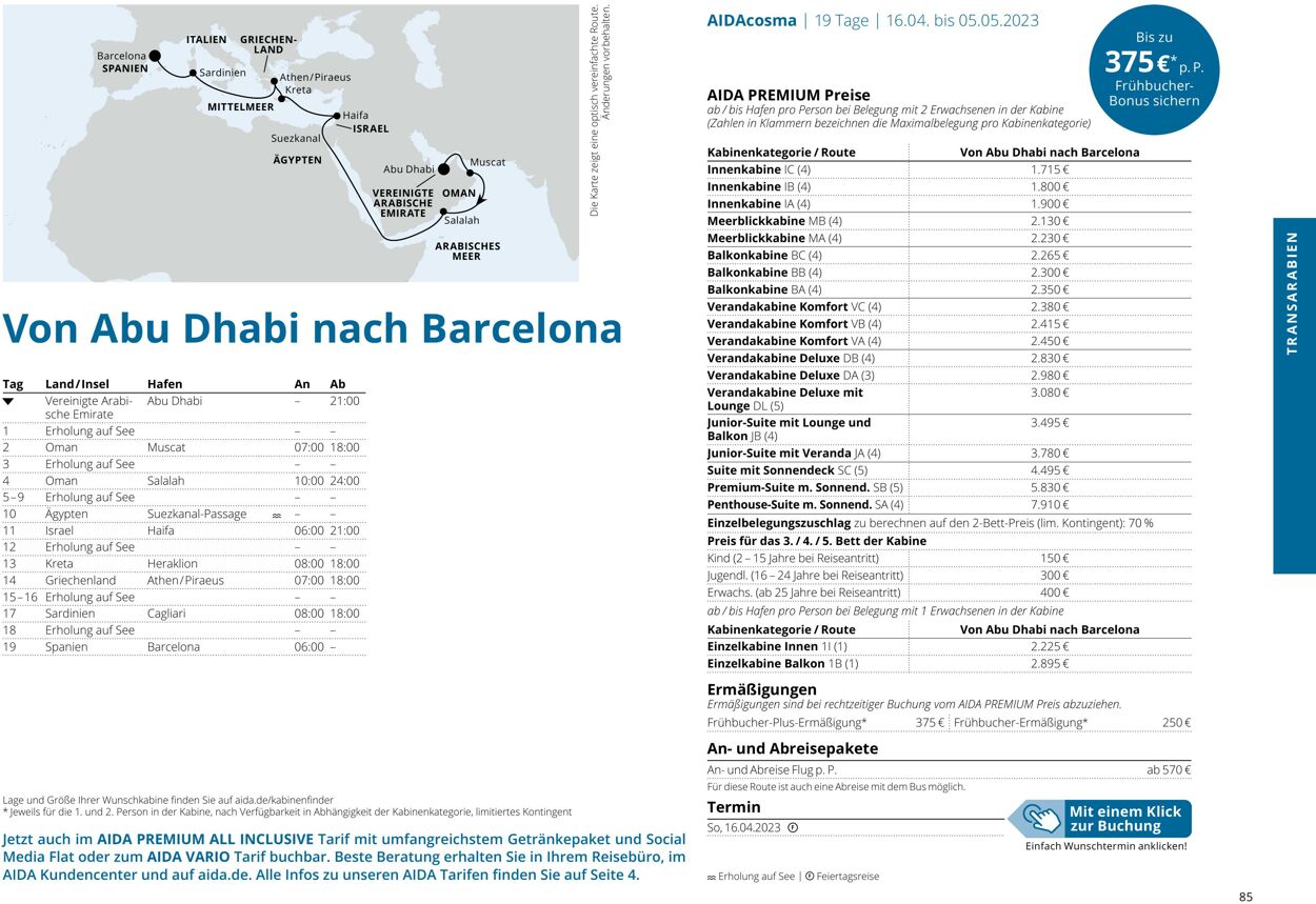 Prospekt Aida 01.10.2022 - 30.04.2023