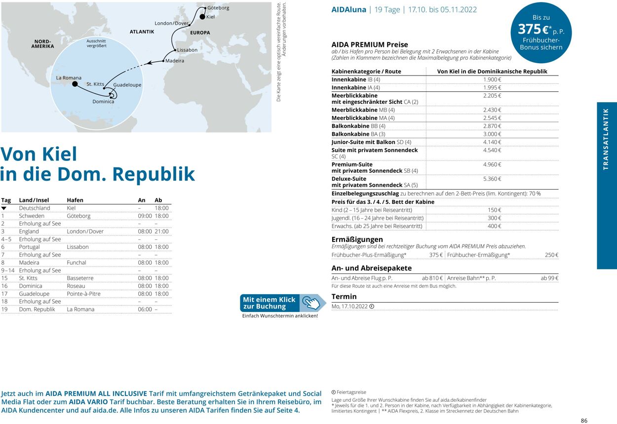 Prospekt Aida 01.10.2022 - 30.04.2023