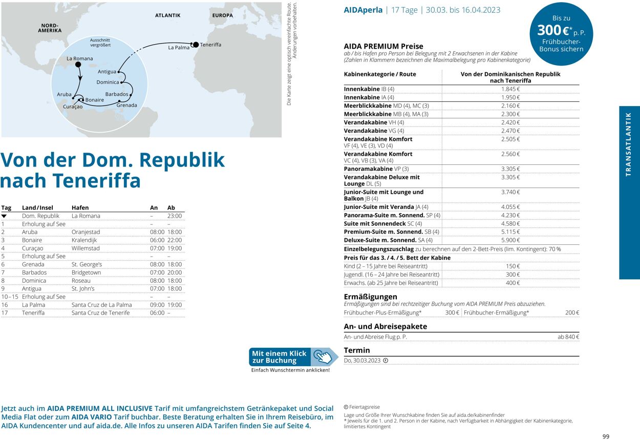 Prospekt Aida 01.10.2022 - 30.04.2023