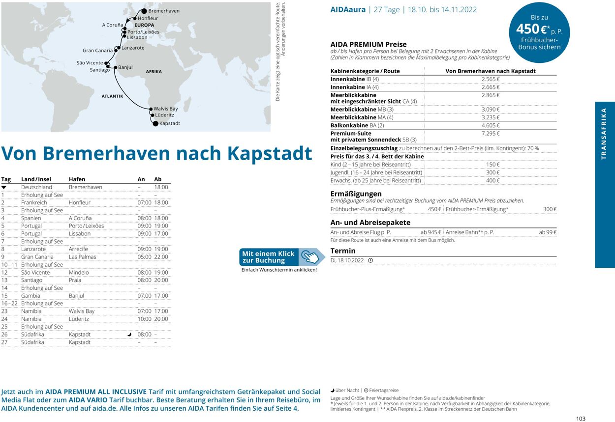 Prospekt Aida 01.10.2022 - 30.04.2023