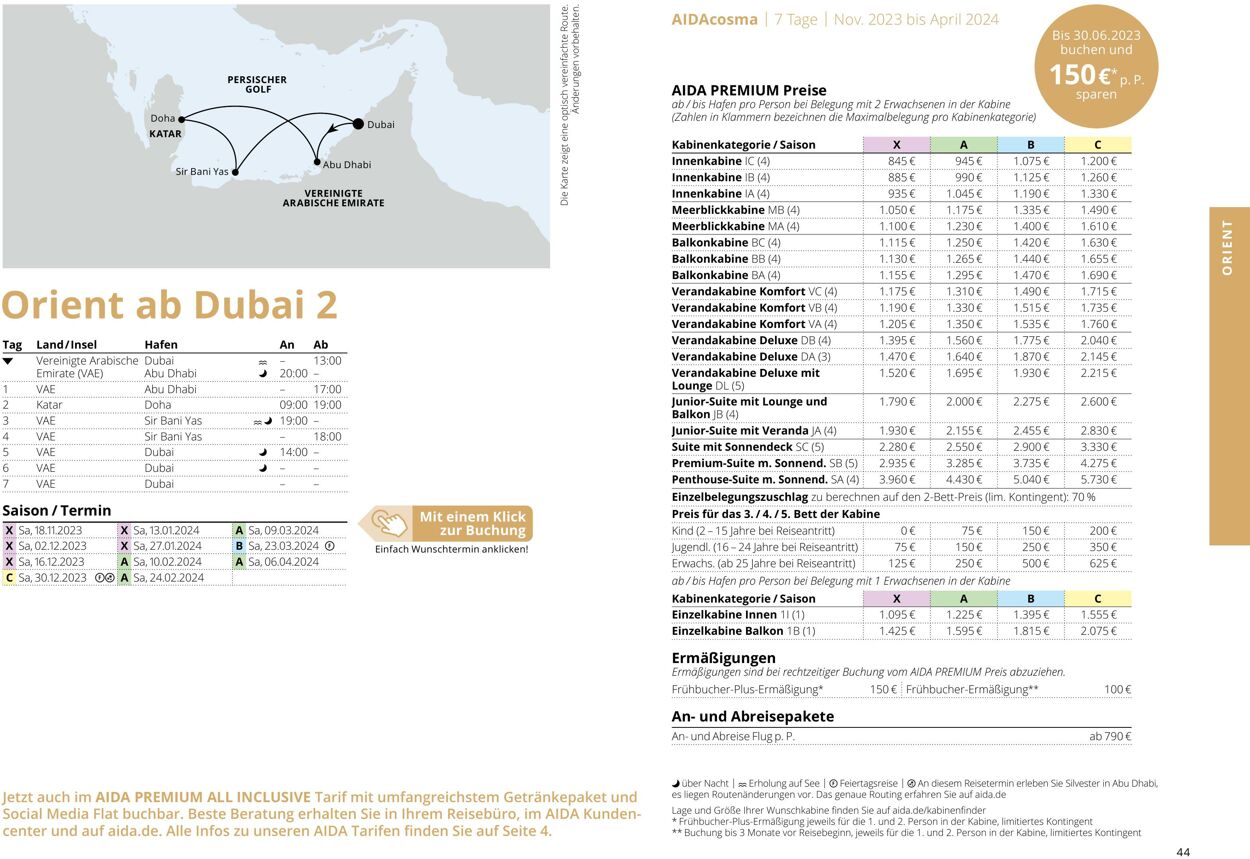 Prospekt Aida 01.10.2023 - 30.04.2024