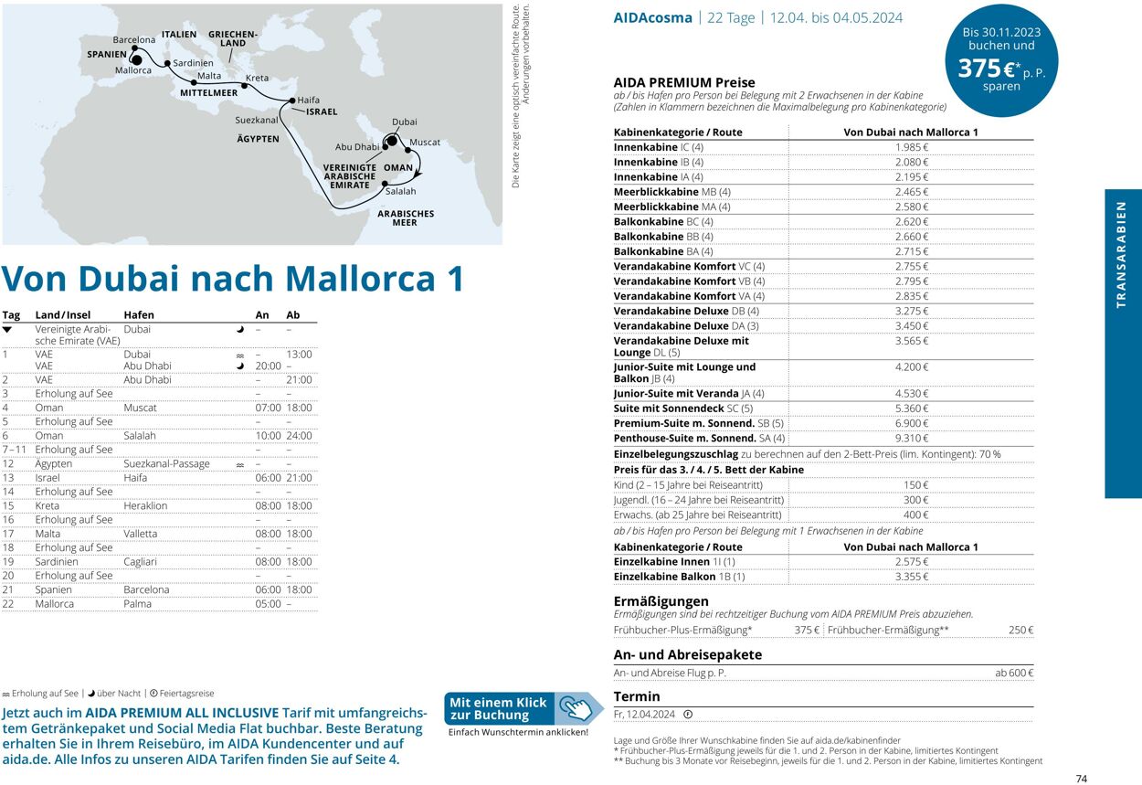 Prospekt Aida 01.10.2023 - 30.04.2024