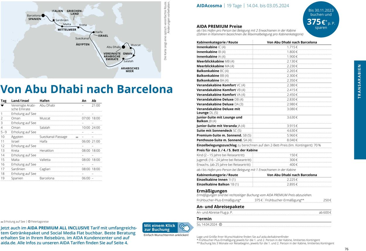 Prospekt Aida 01.10.2023 - 30.04.2024