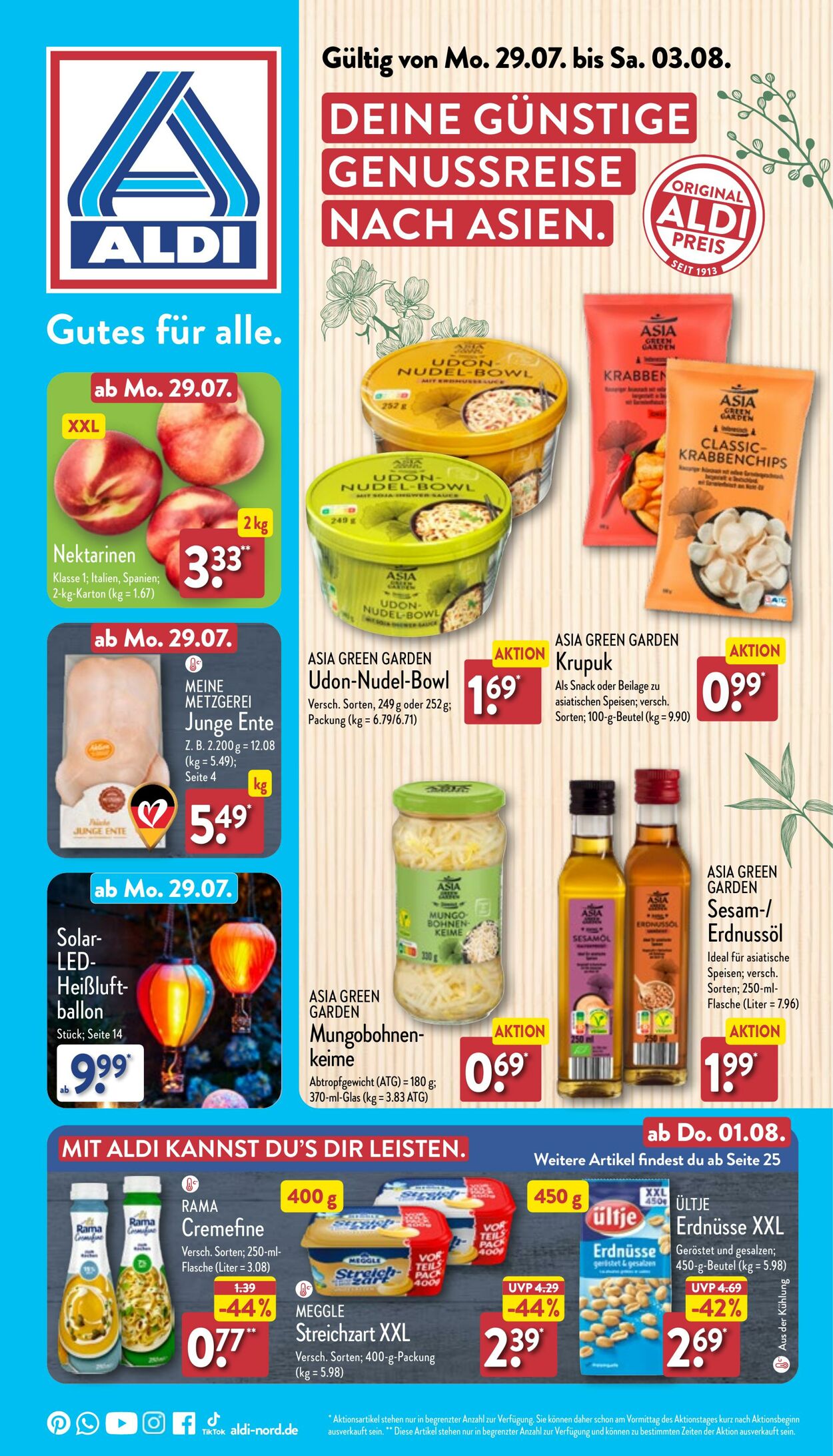 Prospekt Aldi-Nord 29.07.2024 - 03.08.2024