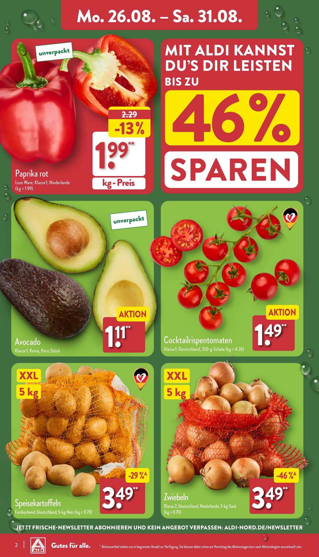 Prospekt Aldi-Nord 26.08.2024 - 31.08.2024