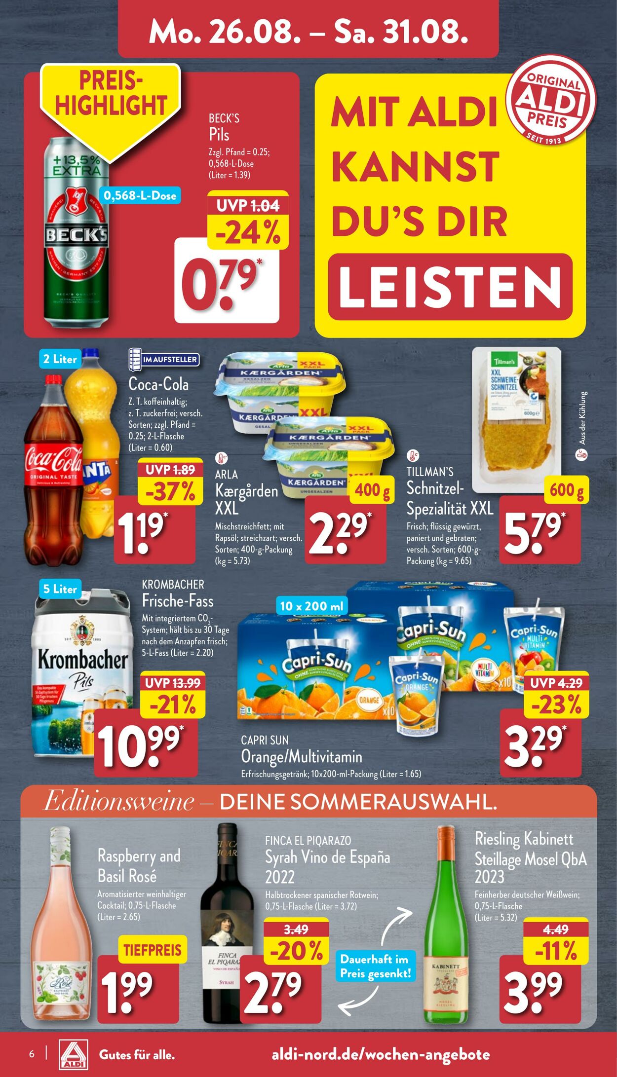 Prospekt Aldi-Nord 26.08.2024 - 31.08.2024